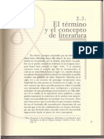 El Término y Concepto de Literatura