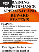 Training, Performance Appraisal and Reward Systems