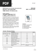 IRF460 Hexfet Transistors THRU-HOLE (TO-204AA/AE) 500V, N-CHANNEL