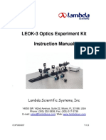 LEOK-3 Optics Experiment Kit Instruction Manual: Lambda Scientific Systems, Inc