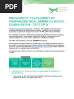 Knowledge Assessment of Pharmaceutical Sciences (Kaps) Examination - Stream A