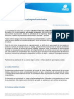 Clasificacion de Los Costos Predeterminados PDF