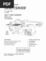 D - SC Sander: Owner'S Manuaw