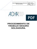 Procedimiento de Trabajo Seguro Soldadura 