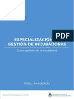 Gestión de La Incubadora - Curso Completo - INCUBAR PDF