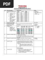 Material Specification Sheet