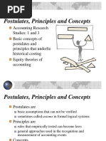 Postulates, Principles and Concepts