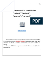 Scrierea Corectă A Cuvintelor Odată-O Data, Numai-Nu Mai