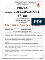 Prova Mult I6 Ano 1 Chamada 3 Bimestre 9 AGOSTO2018