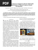 Magnetic Force Analysis in A Gapped-Core Reactor Model Under Harmonic Magnetizations by Efficient Frequency-Domain Decomposition