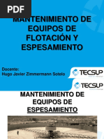 Mantenimiento de Equipos de Espesamiento PDF