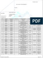 Account Statement: Transactions List