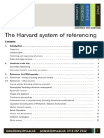 The Harvard System of Referencing