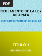 Reglamento de La Ley de Apafa