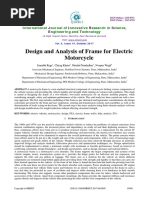 Design and Analysis of Frame For Electric Motorcycle