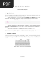 EEE 105 Machine Problem 1: 1 Specifications