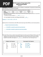 Computer Design (Spring 2010) Midterm Exam Solution