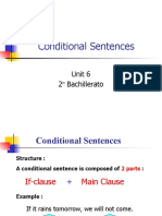 Conditional Sentences: Unit 6 2º Bachillerato