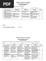 Technological Institute of The Philippines Rubric For Engineering Projects (Engineering Programs)