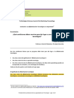 ¿Qué Condiciones Deben Reunirse para Dar Lugar A Una Alfabetización Tecnológica? - MC Cormick