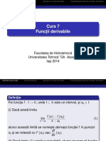 Reguli de Derivare Derivate