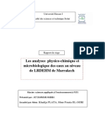 Rapport Du Stage Au LRDEHM À Marrakech - Copie PDF