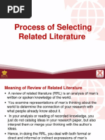 Process of Selecting Related Literature