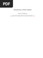 Introduction To Real Anlaysis - Liviu I. Nicolaescu - Ok PDF