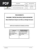 Procedimiento de Desarme y Retiro de Estructuras Existentes