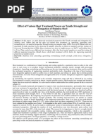 Effect of Various Heat Treatment Process On Tensile Strength and Elongation of Stainless Steel