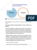 Guía para Elaborar Correctamente La Visión y Misión de La Empresa