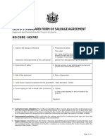 Lloyd'S Standard Form of Salvage Agreement No Cure - No Pay