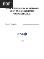 Curso Taller - Seguridad Social (Ley 87-01)