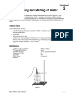 Freezing and Melting of Water: Experiment