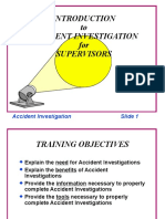 Accident Investigation For Supervisors