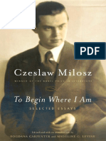 MIlosz, Czeslaw - To Begin Where I Am (2001, FSG) PDF