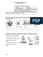 Evaluacion Ciencias Naturales 5° La Energia