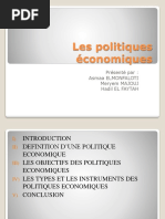 Les Politiques Économiques Présentation