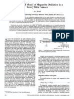 Mathematical Model of Magnetite Oxidation in A Rotary Kiln Furnace