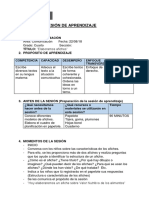 Sesión de Aprendizaje Comunciación Afiches 22 de Agosto 2018