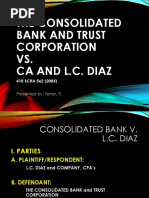 Torts Consolidated Bank V LC Diaz