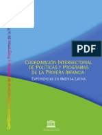 Coordinacion Intersectorial Politicas Programas Primera Infancia