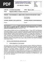 Stephanie Clifford (Stormy Daniels) v. Trump - Non-Disclosure Case - Order of Dismissal