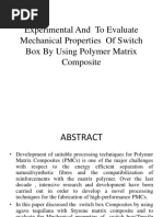 Experimental and To Evaluate Mechanical Properties of Switch Box by Using Polymer Matrix Composite