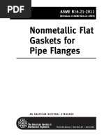 Nonmetallic Flat Gaskets For Pipe Flanges: ASME B16.21-2011