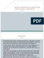 Effect of Corrosion Behaviour On Mild Steel Coated With Nickel, Chromium