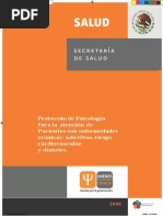 Protocolo de Psicologia para La Atencion de Pacientes Con Enfermedades Cronicas, Cardiovascular y Diabetes PDF