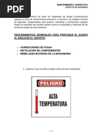 Procedimientos Generales para Mantenimiento Correctivo (Compendio)