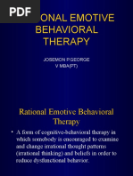 Rational Emotive Behavioral Therapy: Josemon P.George V Mba (PT)