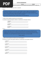 Guia de Aprendizaje Pronombres Exclamativos e Interrogativos